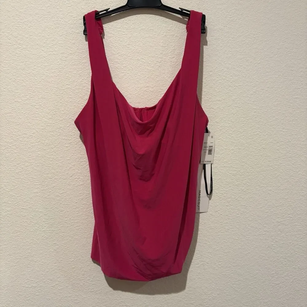 NWT MagicSuit Winnie Underwire Tankini Top Cowl neck Women Sz 10 Swimsuit $128